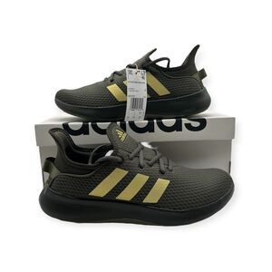 Adidas Women's Cloudfoam Pure SPW Running Shoes Olive Green Gold IG7375 Size 8.5